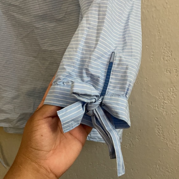 Madewell Striped Tie-Sleeve Popover Top - Picture 10 of 13